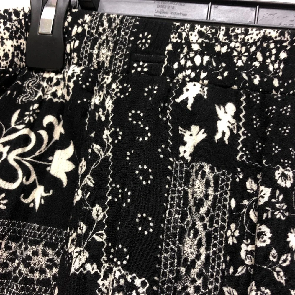 Black & White Patchwork Maxi Skirt by The Vermont Country Store sz X-large
